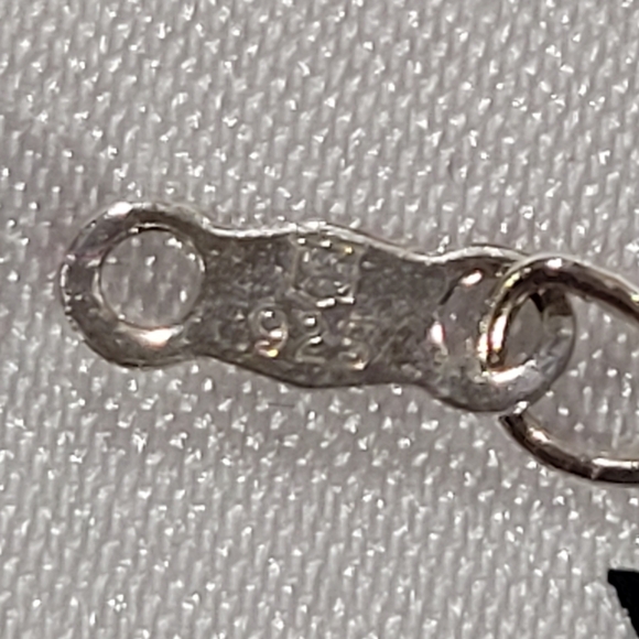 10kt rose gold, natural diamonds and sterling silver necklace - Picture 3 of 3